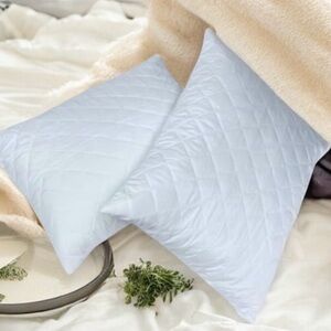 NEW!Soft Touch Quilted Pillow Cover Set of 2 (Standard) Real Thread Stitching